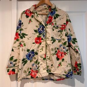 Vintage BedHead Pajamas Floral Button Down Sleep Shirt Women's Large Cottagecore